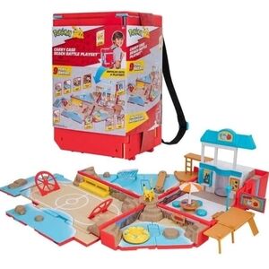Carry Case Beach Battle Pokemon Playset - Red and Blue